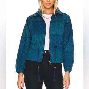 NWT Cleobella Quilted Patchwork Jacket in Indigo